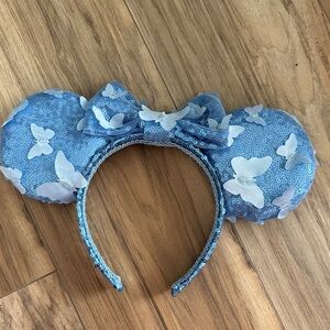 Blue Sequin Butterfly Ears Headband